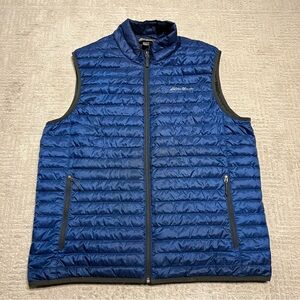 Eddie Bauer Down Puffer Vest 700+ Fill Men’s Large Blue
